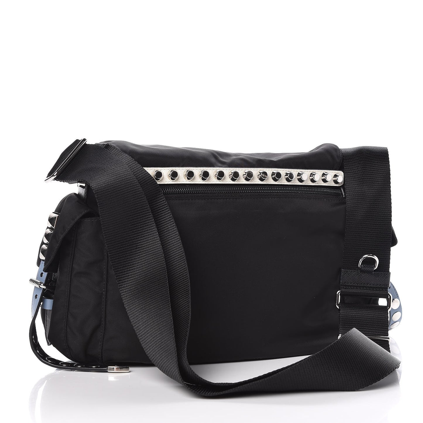 Nylon New Vela Studded Messenger Black Astrale