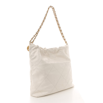 Chanel Shiny Calfskin Quilted Small Chanel 22 White 4 of 11