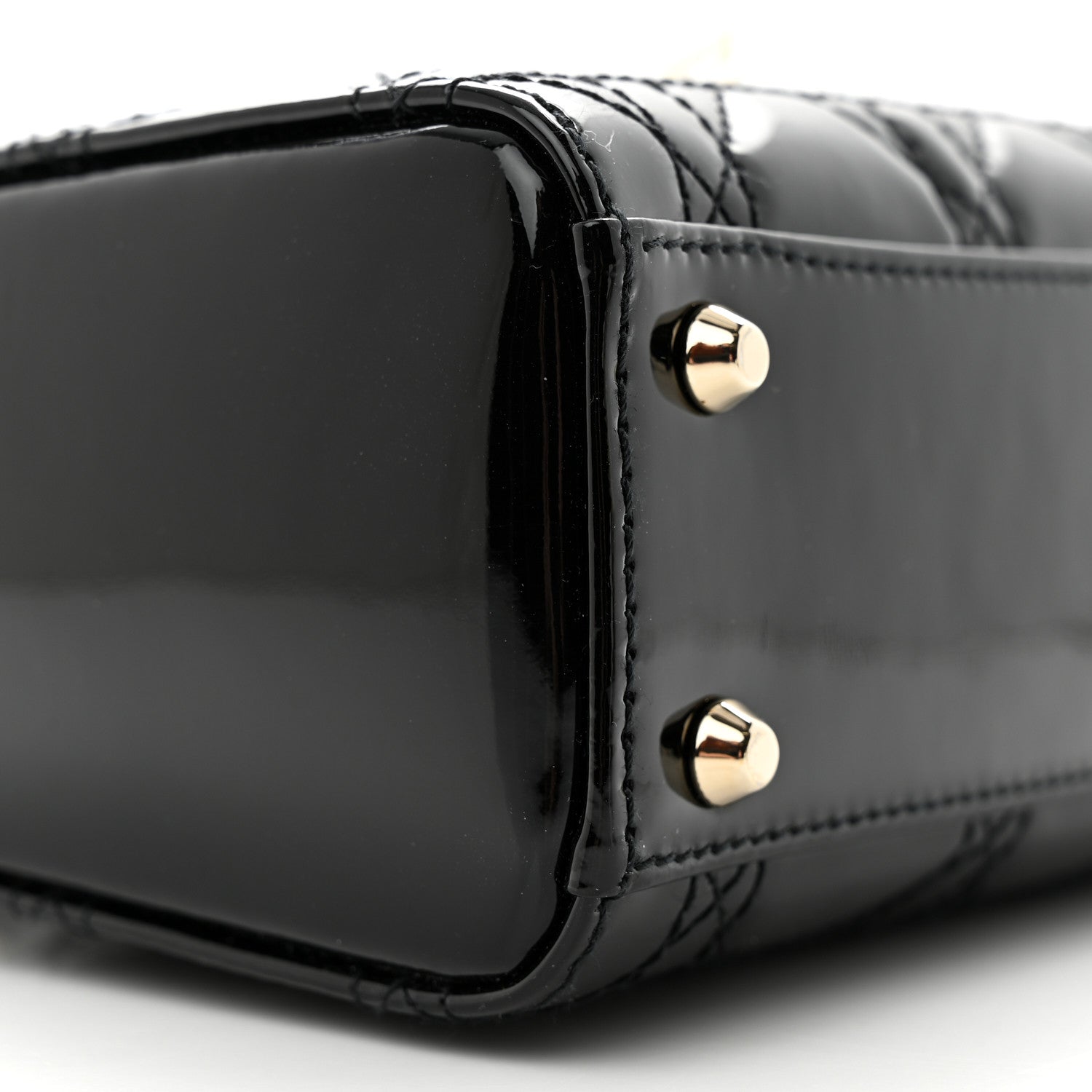 Christian Dior Patent Cannage Mini Lady Dior Black 8 of 9