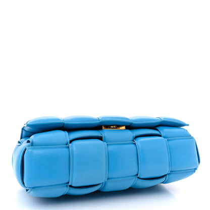 Bottega Veneta Lambskin Maxi Intrecciato Padded Chain Cassette Crossbody Bag Swimming Pool 4 of 12