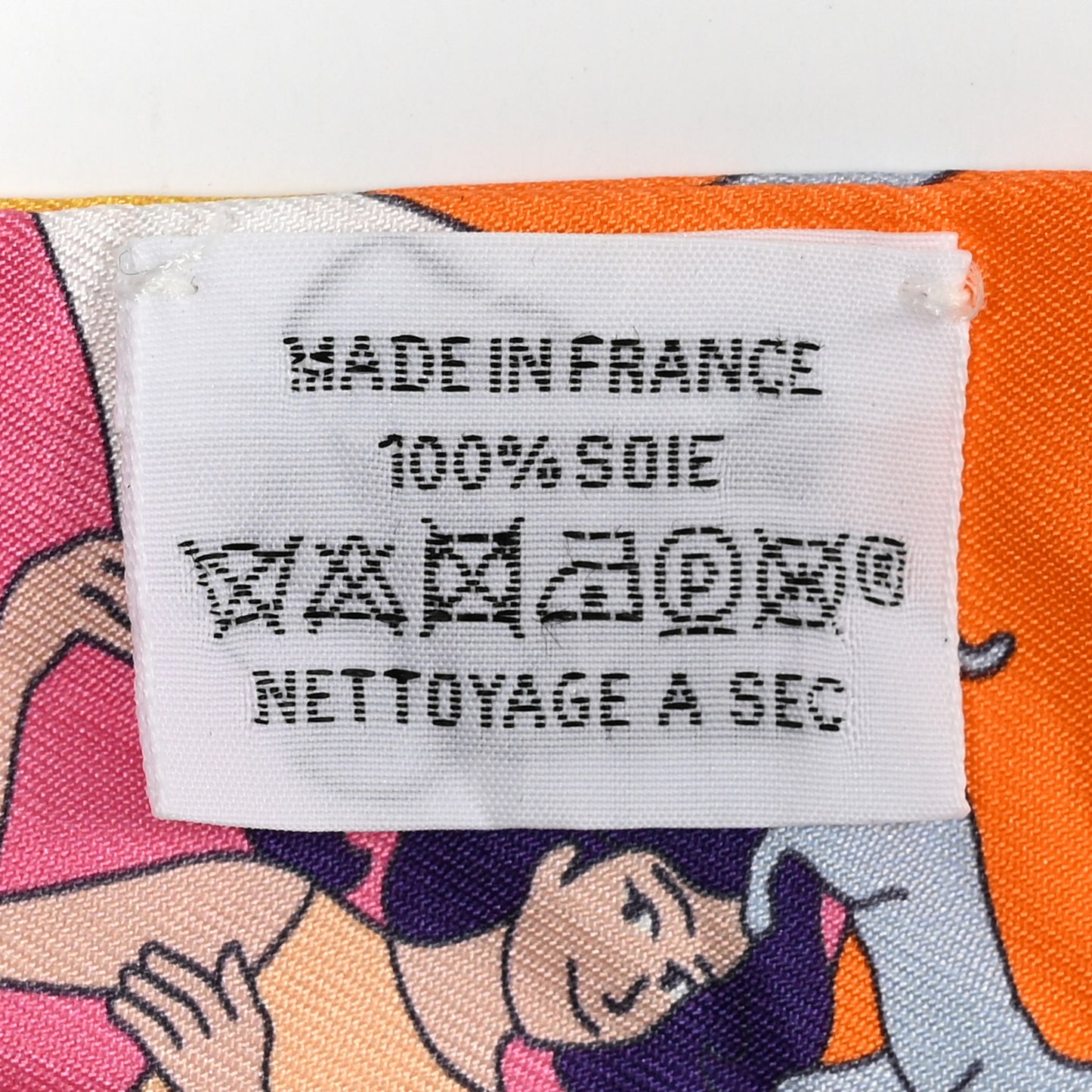 Silk Carres Volants Twilly Orange Rose Malaba