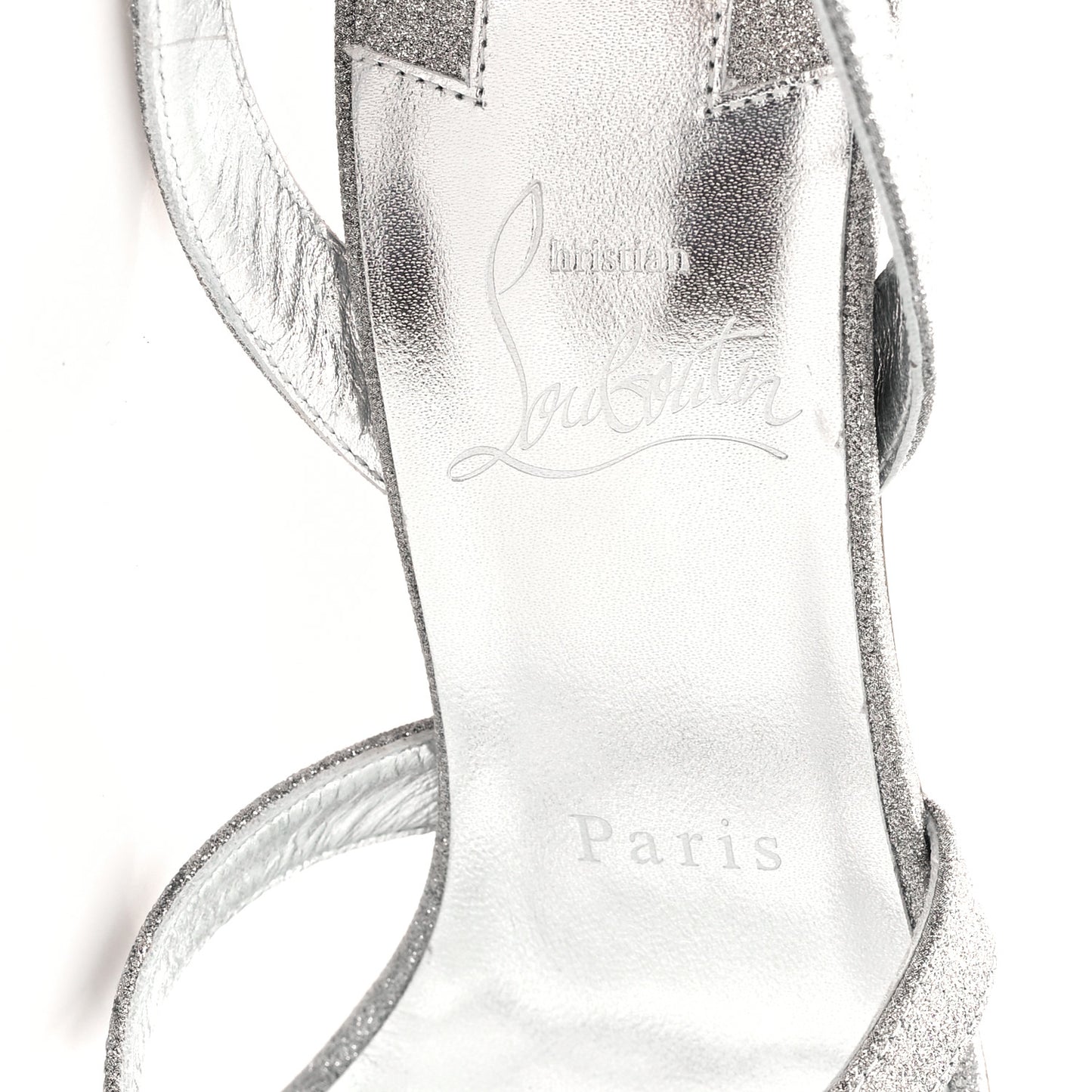 Glitter Emilie 100 Slingback Sandals 37 Silver