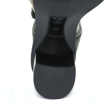 Louis Vuitton Calfskin Monogram Passenger Sandals 39 Black 9 of 14