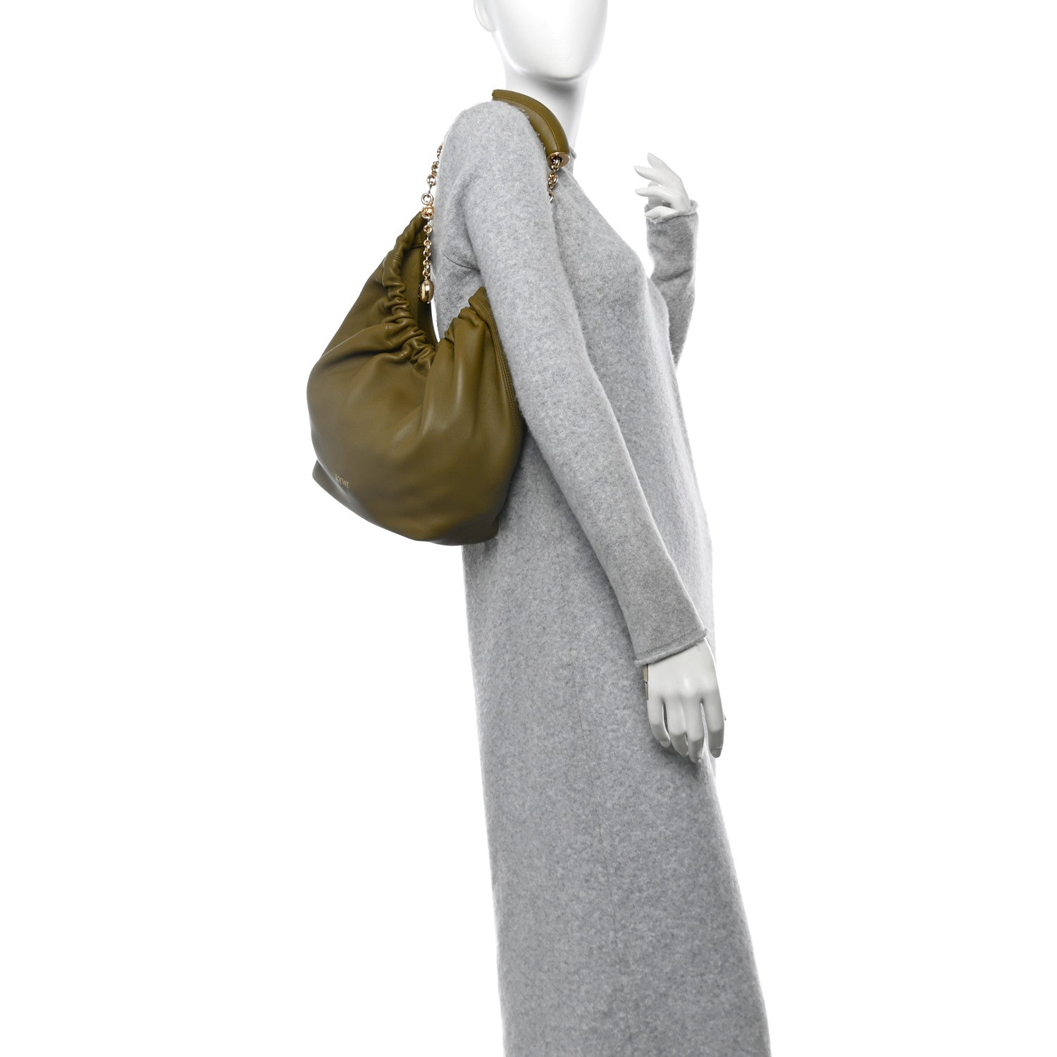 Loewe Mellow Nappa Small Squeeze Bag Olive 2 of 9