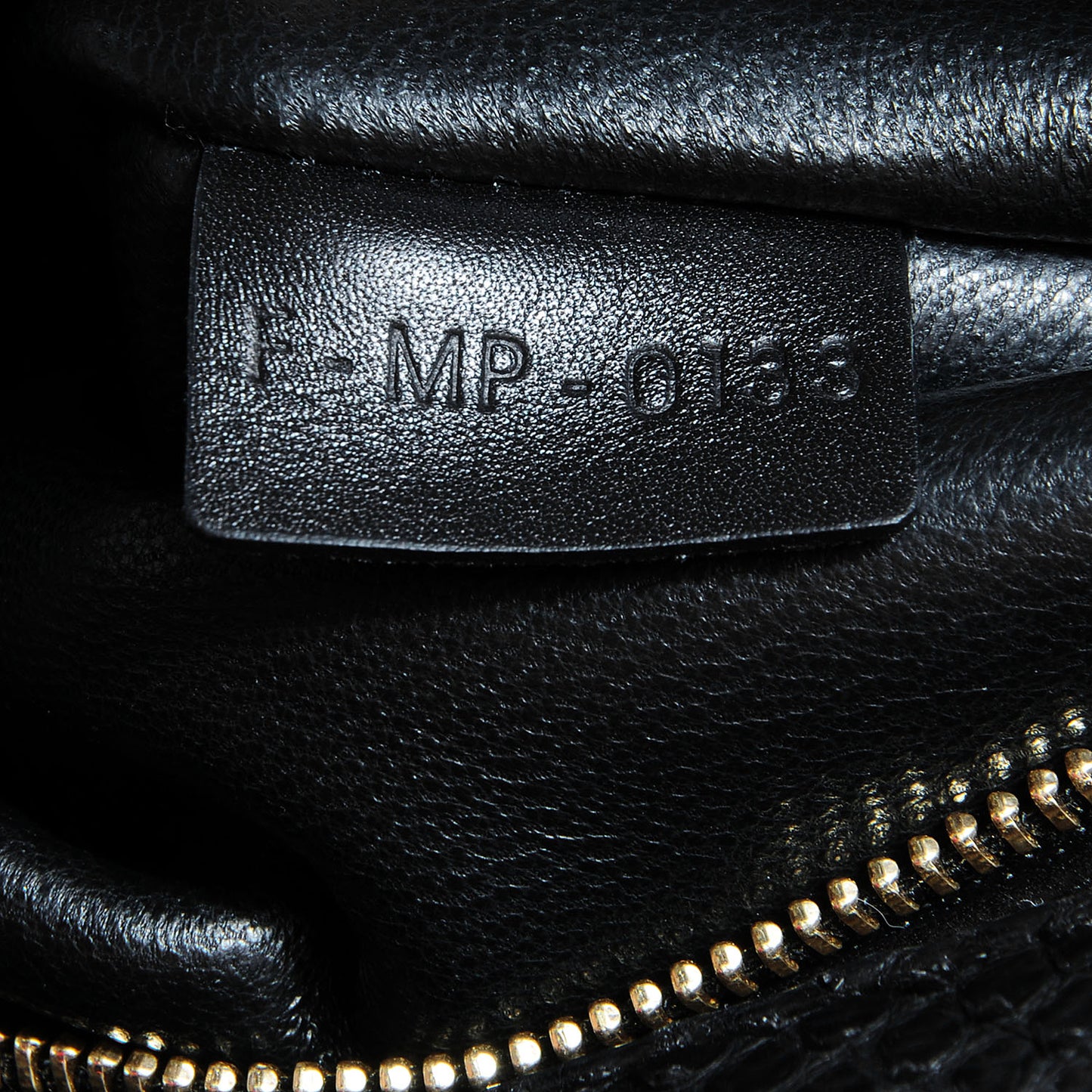 Python and Calfskin Small Trapeze Black Natural
