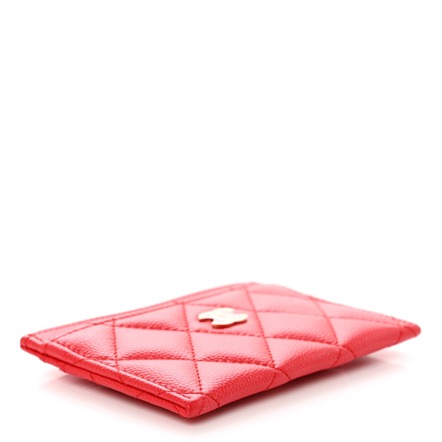 Chanel Caviar Quilted Card Holder Red 4 of 8