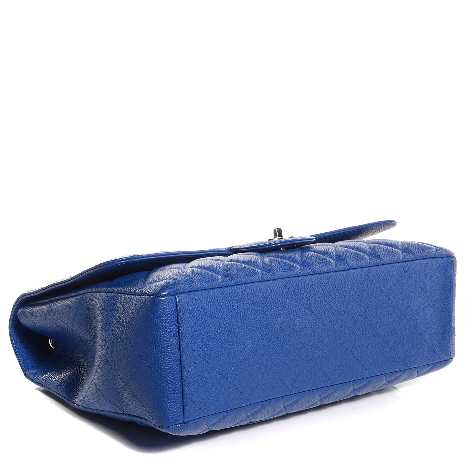 Chanel Caviar Quilted Maxi Single Flap Cobalt Blue 4 of 9