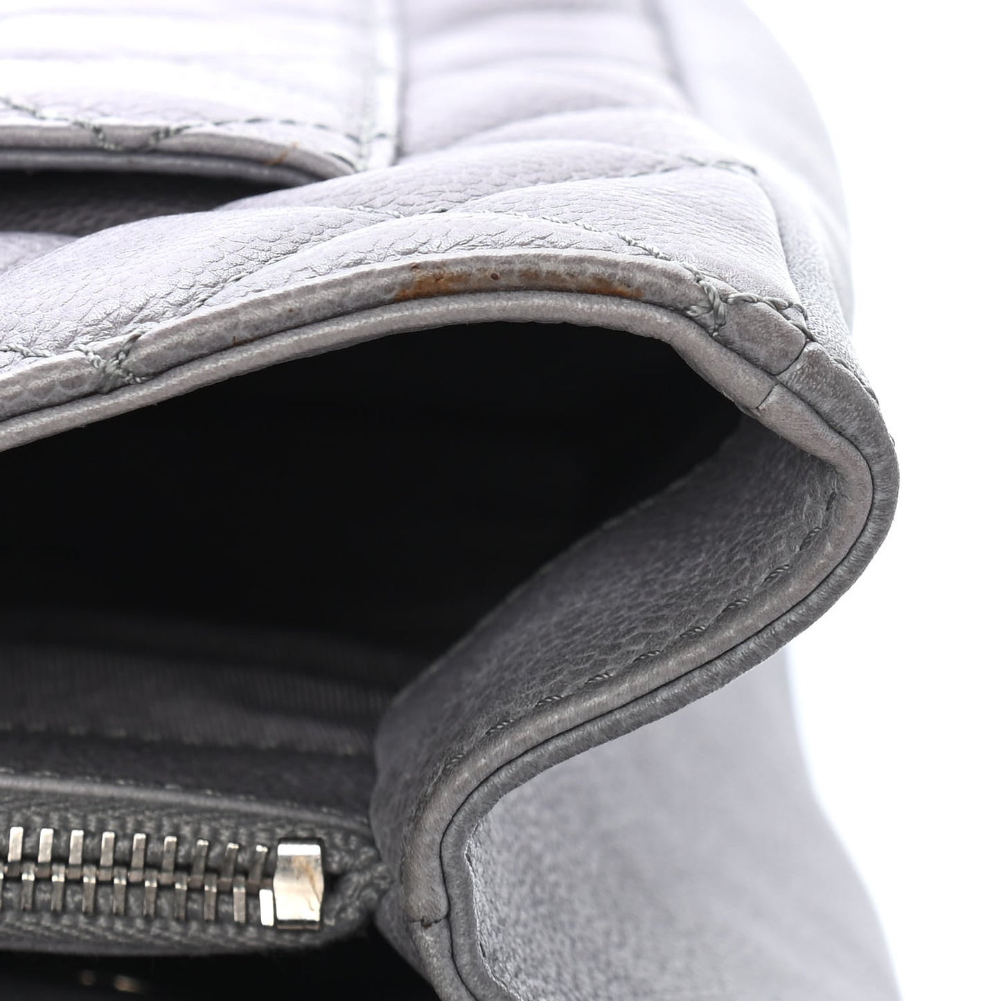 Caviar Quilted Grand Shopping Tote GST Light Grey