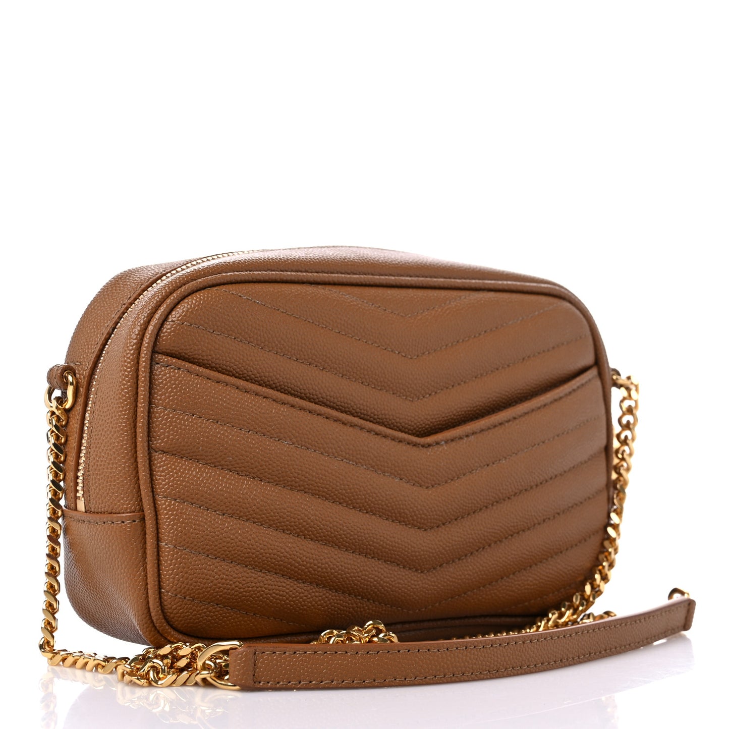 Grain De Poudre Matelasse Monogram Mini Lou Camera Bag Dark Natural
