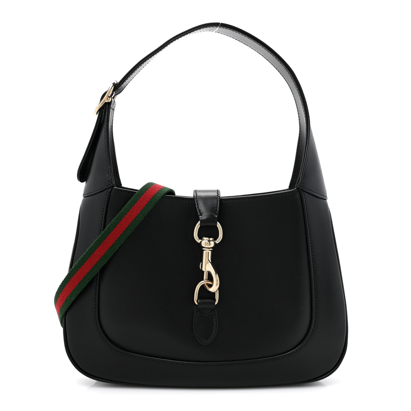 Calfskin Small Jackie Shoulder Bag Black
