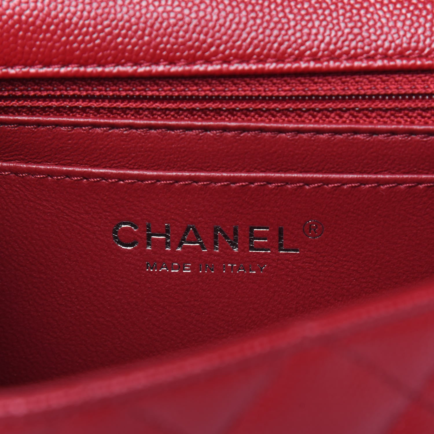 Chanel Caviar Quilted Mini Rectangular Flap Red 6 of 11