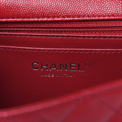 Chanel Caviar Quilted Mini Rectangular Flap Red 6 of 11