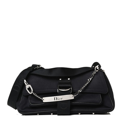 Christian Dior Silk Jersey Crystal Hardcore Clutch Black 1 of 17