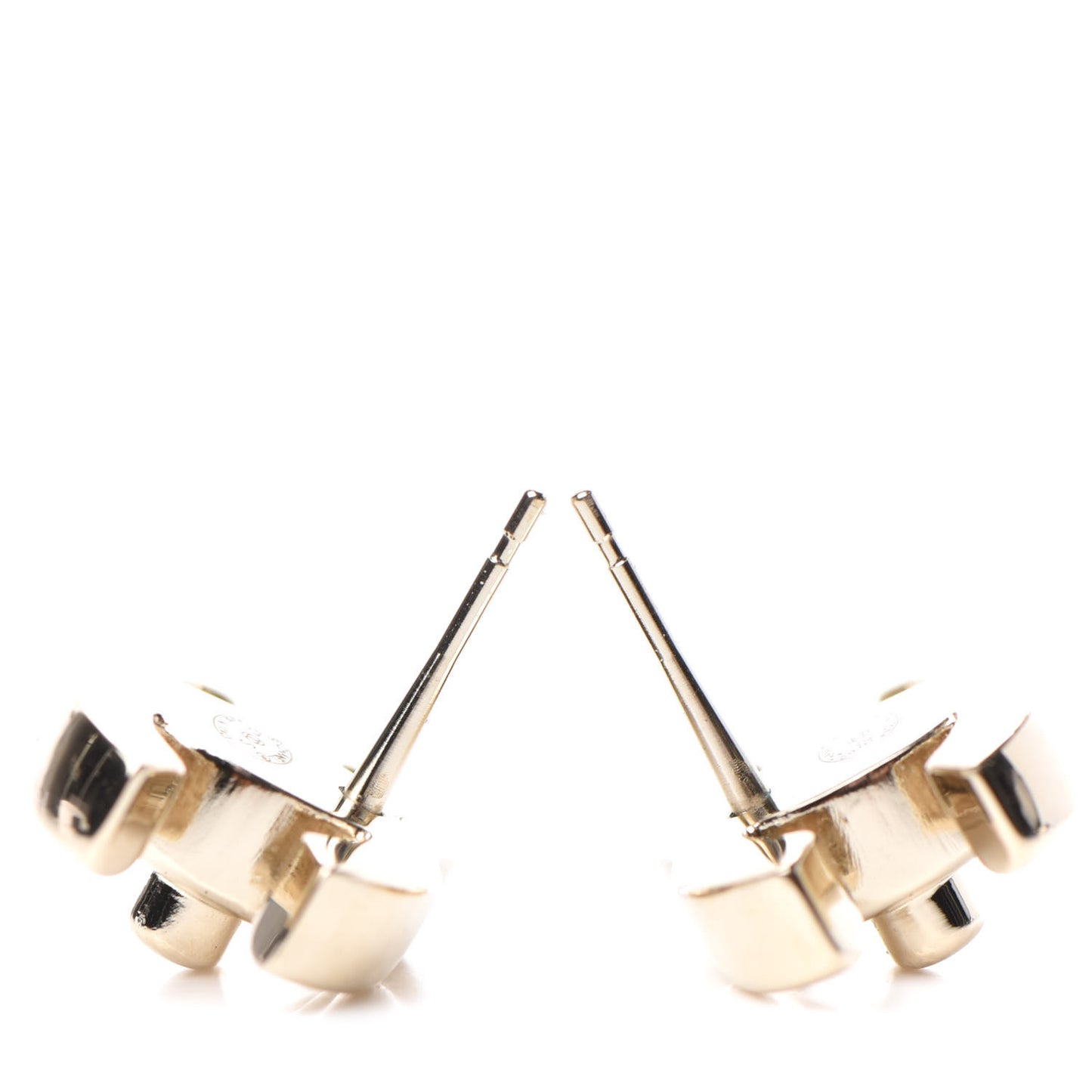 Metal CC Turnlock Earrings Gold
