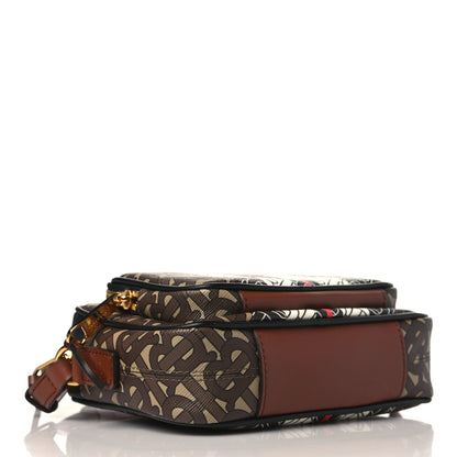Burberry E-Canvas Monogram Stripe Camera Bag Bridle Brown 3 of 8