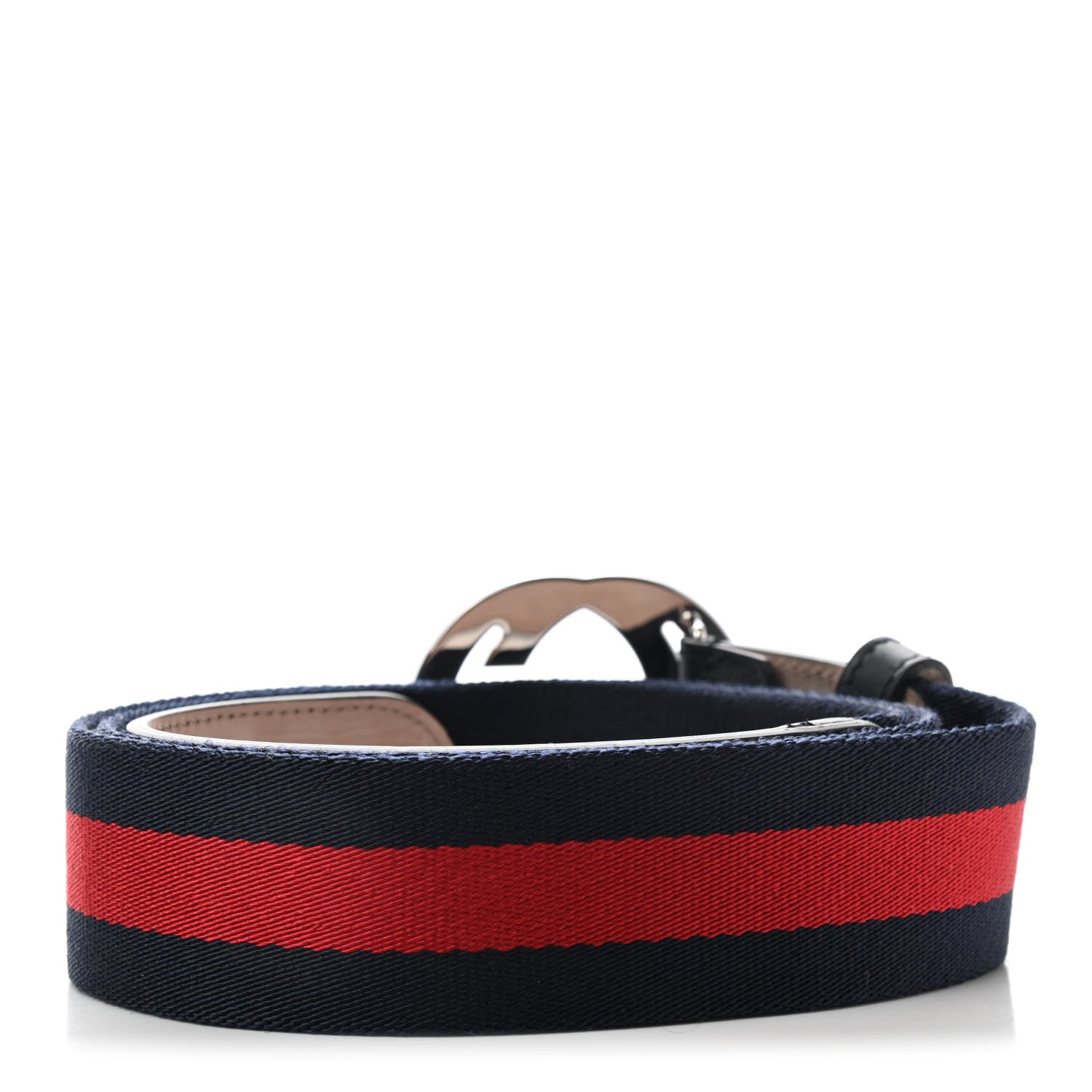 Gucci Canvas Web Interlocking G Belt 105 42 Navy 2 of 7