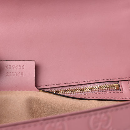 Gucci Guccissima Signature Medium Padlock Shoulder Bag Rose Baby Candy 9 of 10