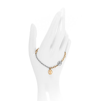Louis Vuitton Logomania Bracelet Silver Gold 2 of 5