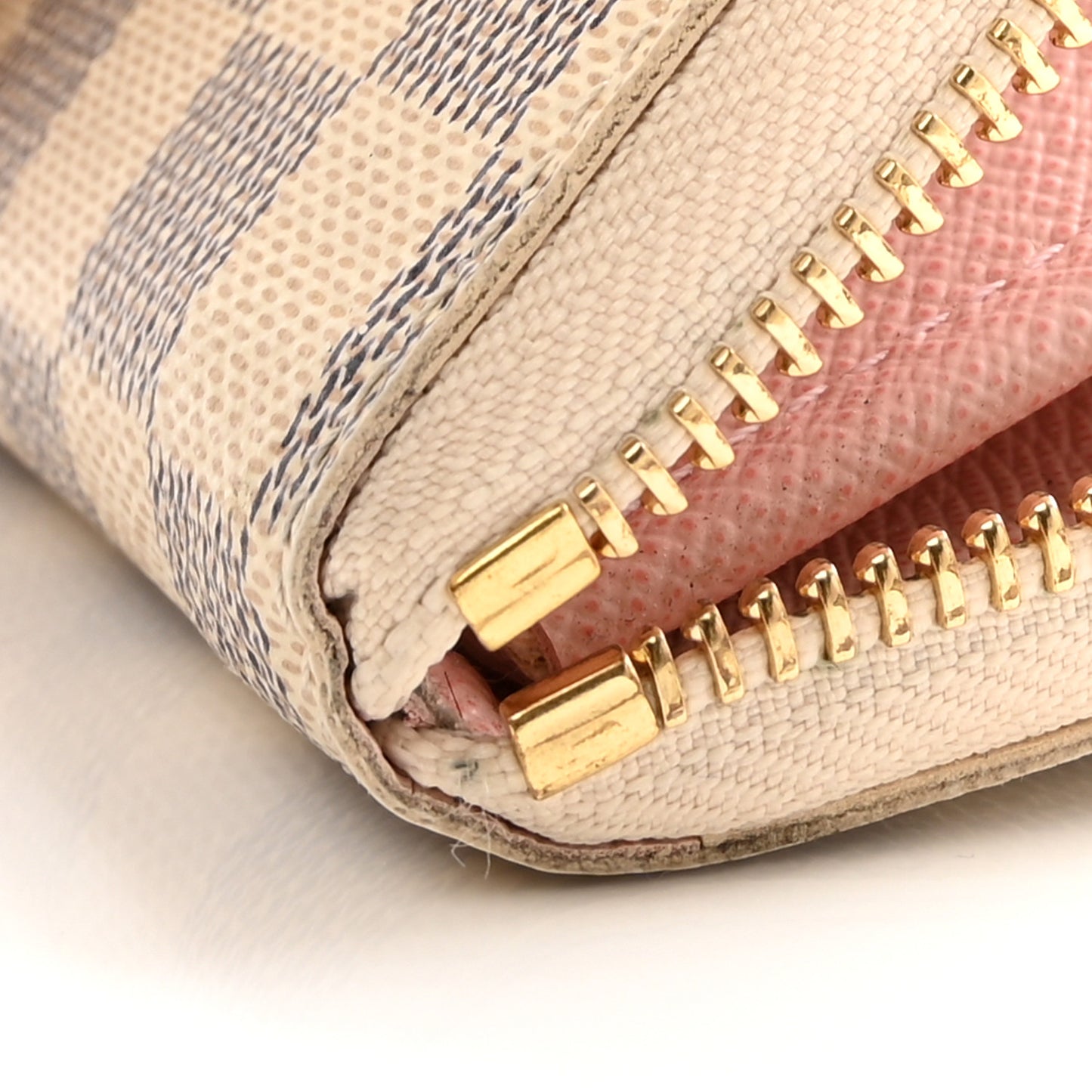 Damier Azur Clemence Wallet Rose Ballerine