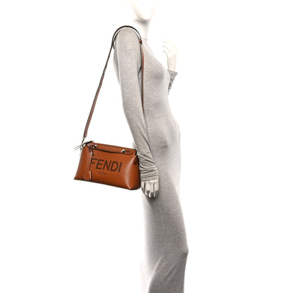 Fendi Vitello King Logo Embossed Medium By The Way Boston Bag Cuoio 2 of 10