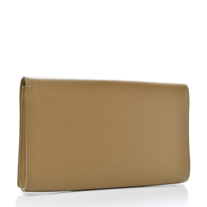 Saint Laurent Calfskin Monogram Large Belle De Jour Clutch Beige 3 of 8