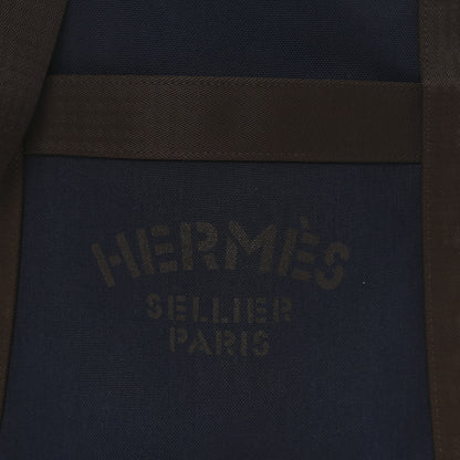 Hermes Canvas The Grooming Bag Bleu Navy Feu 8 of 11