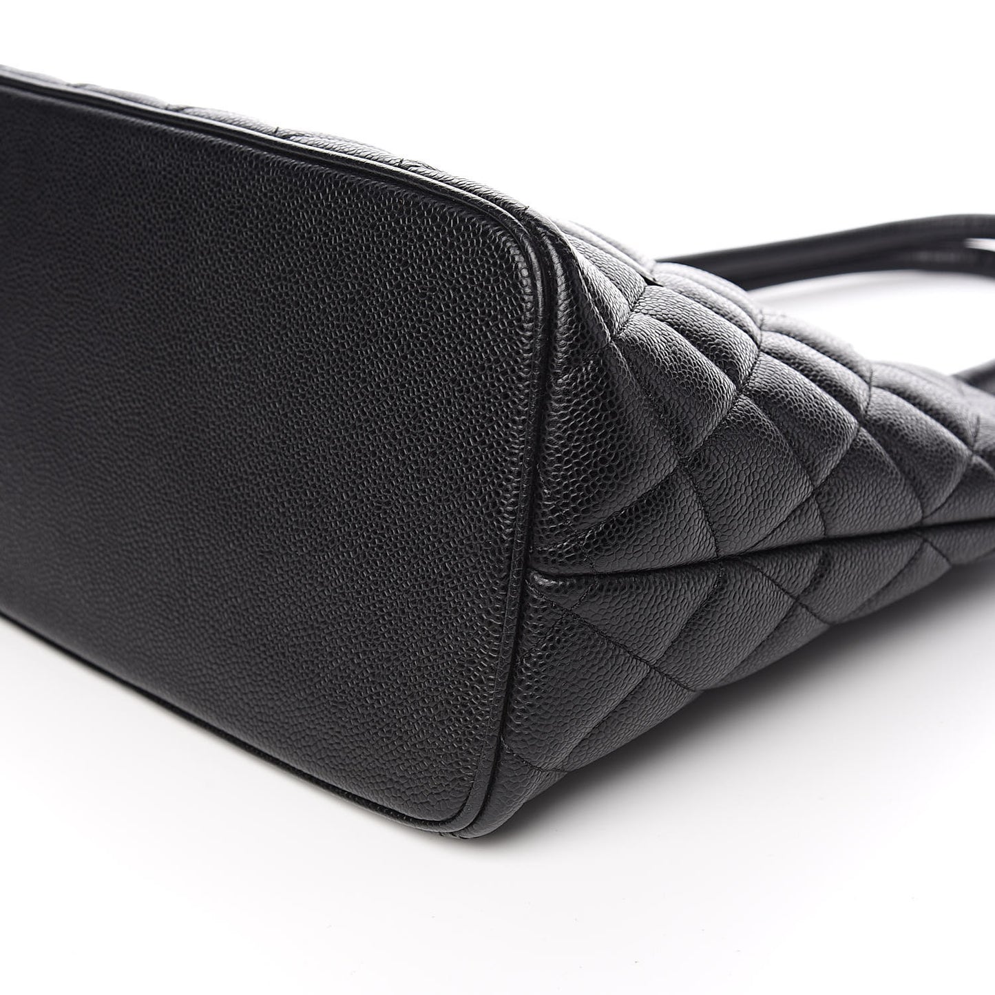 Caviar Quilted Medallion Tote Black