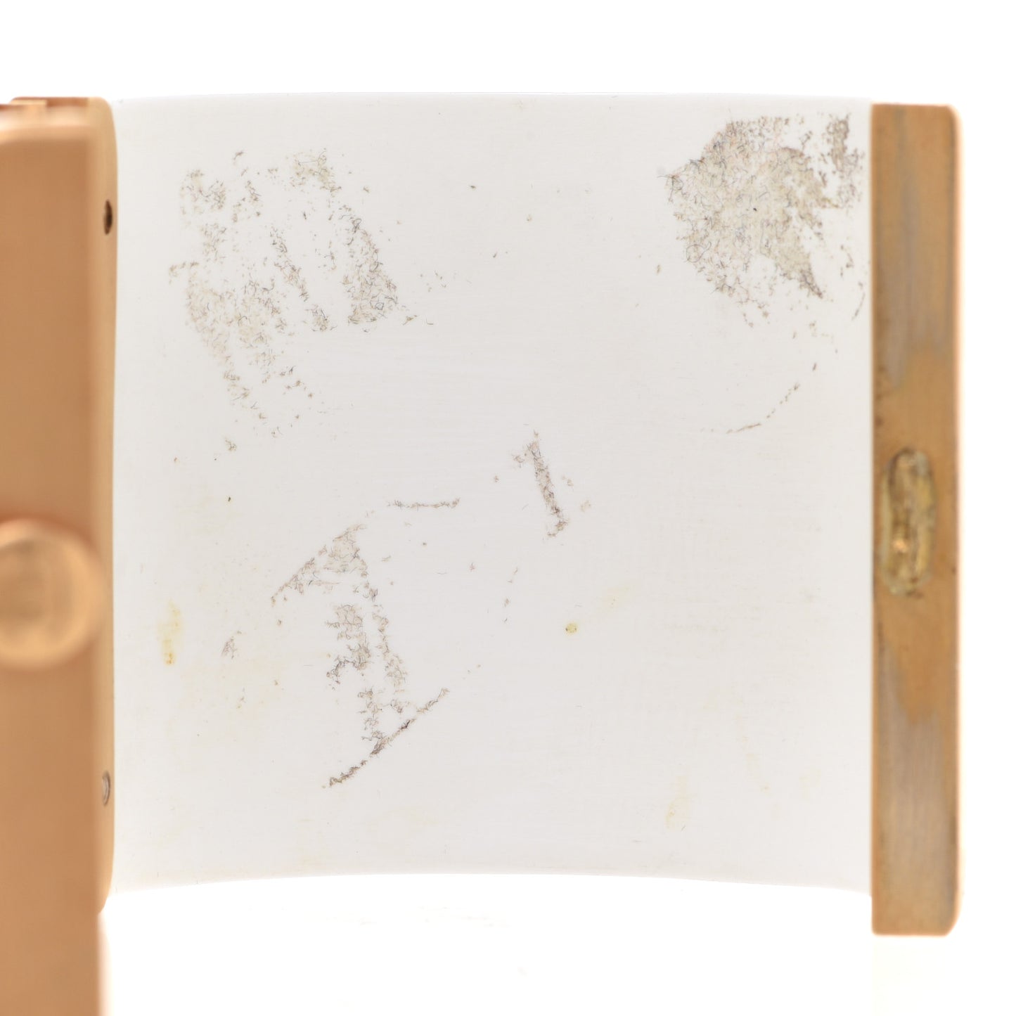 Resin Crystal CC Cuff Gold Glitter White