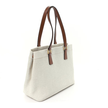Prada Canvas Shopping Logo Tote Naturale 3 of 9