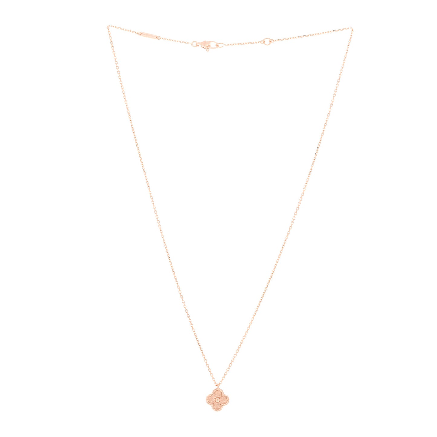 18K Rose Gold Sweet Alhambra Pendant Necklace