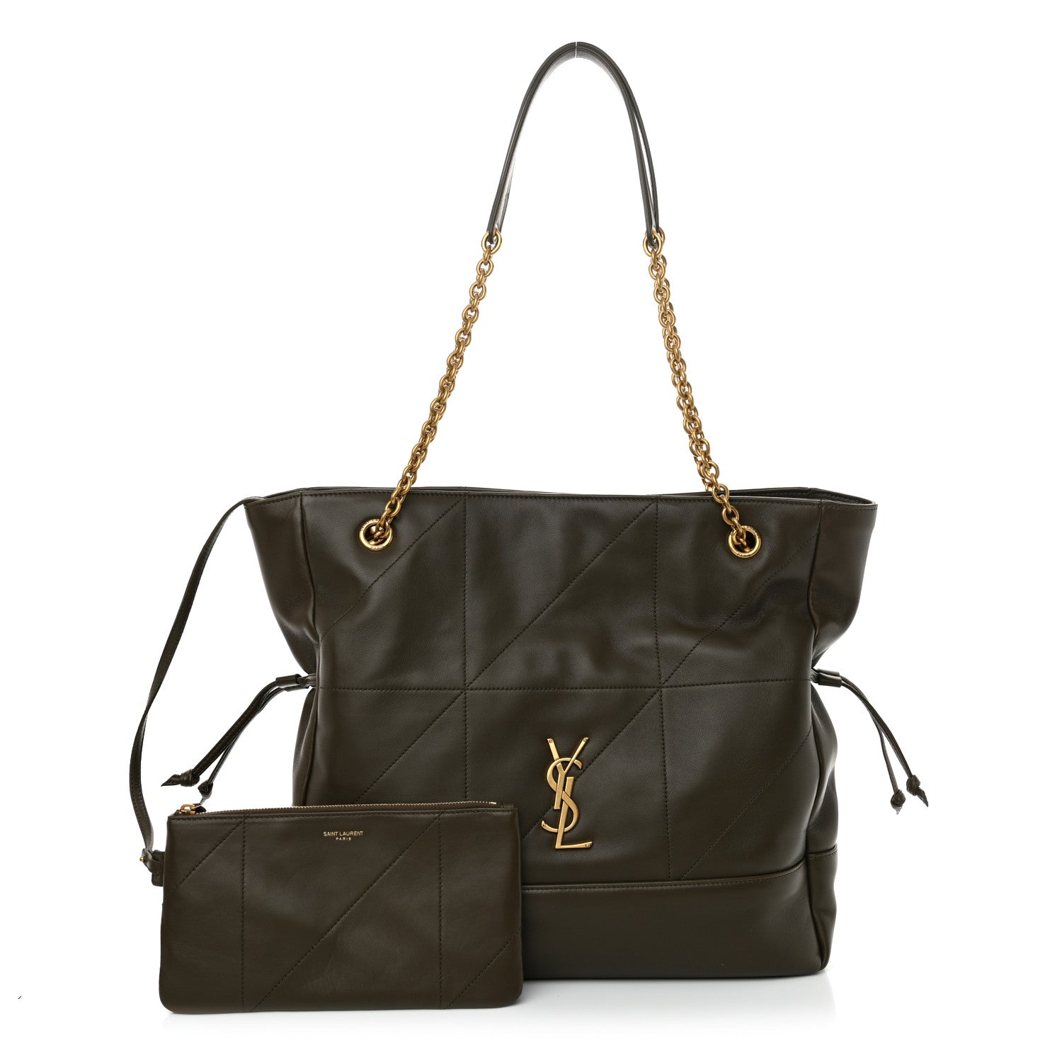Saint Laurent Lambskin Medium Jamie Shopping Tote Light Musk 3 of 11
