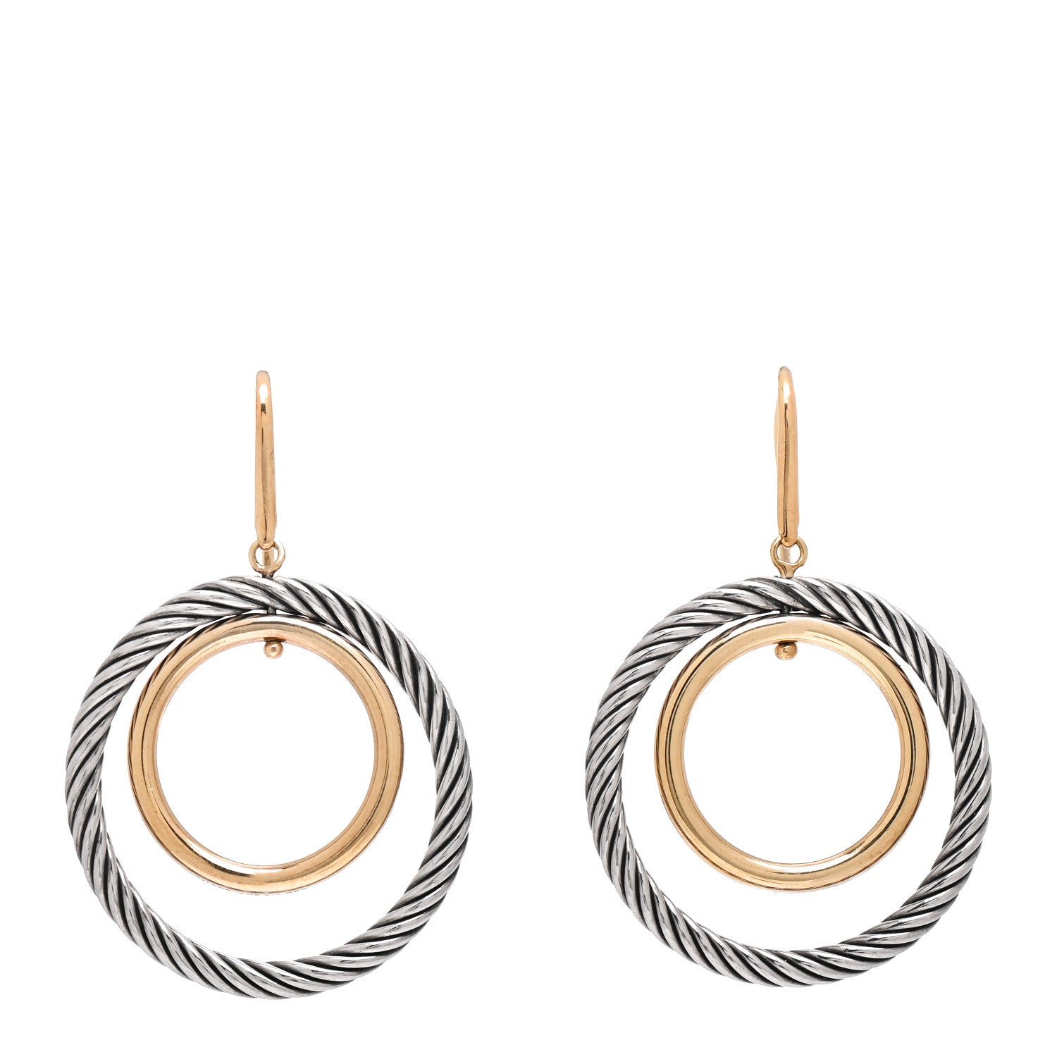 David Yurman 18K Yellow Gold Sterling Silver Mobile Earrings 1 of 4