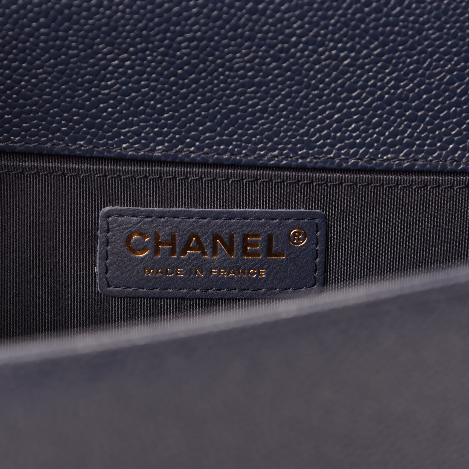 Chanel Caviar Quilted Medium Boy Flap Dark Blue 8 of 11