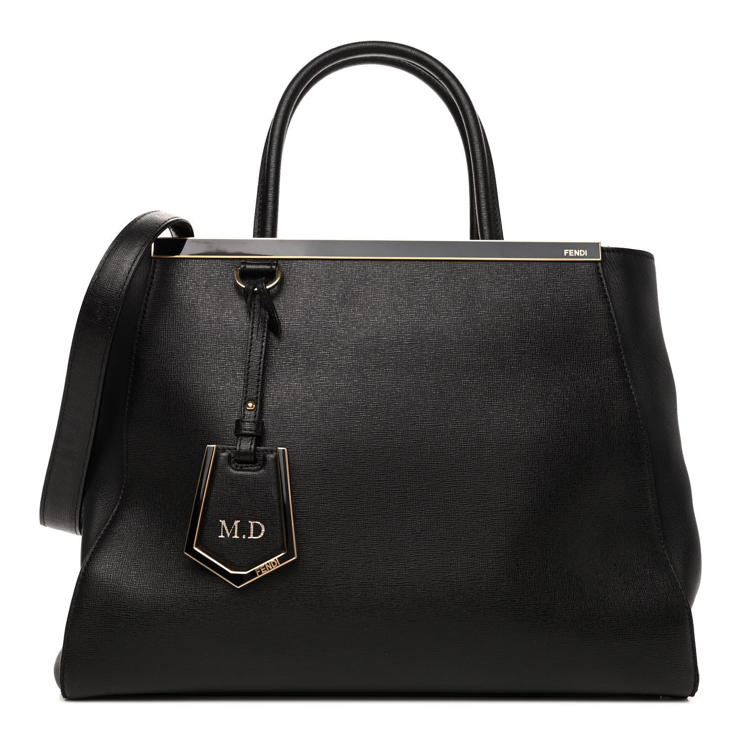 Fendi Vitello Elite Regular 2Jours Tote Black 1 of 4