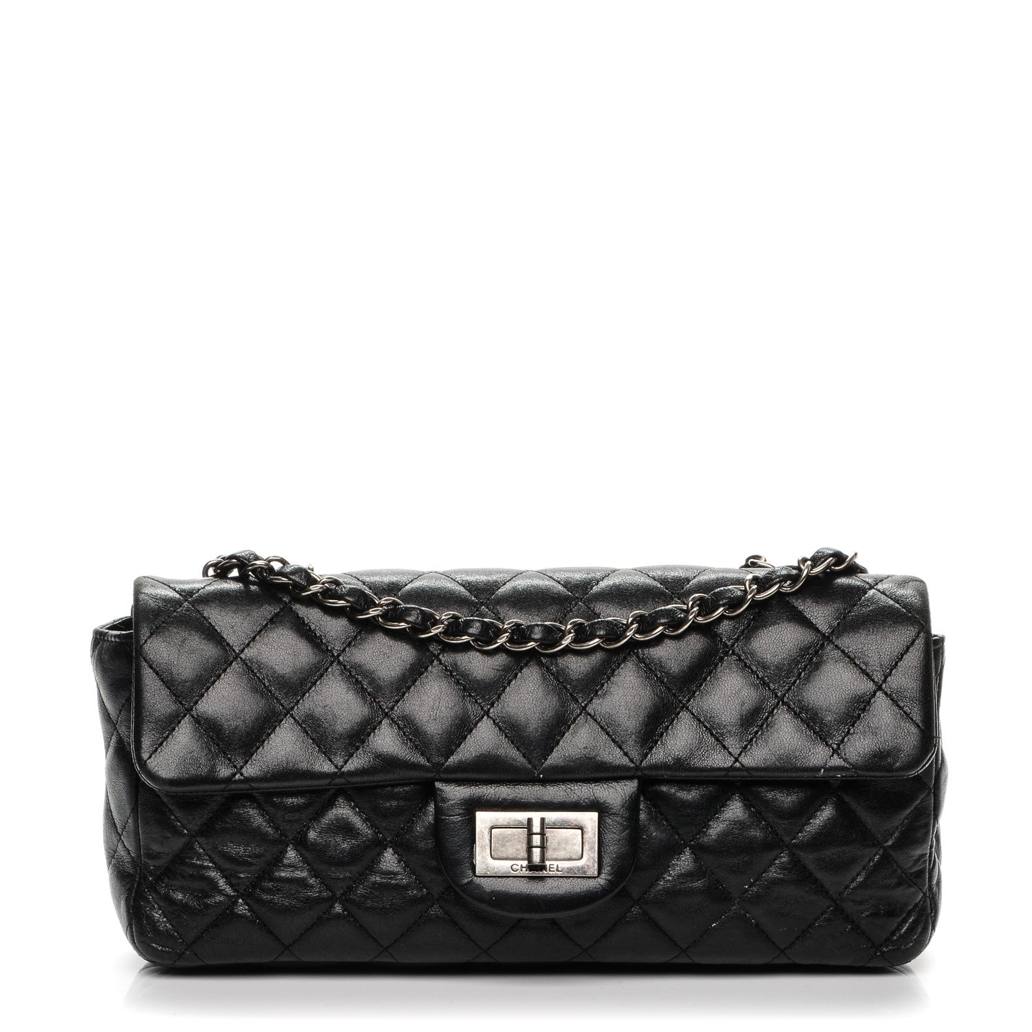 Chanel Calfskin Quilted Hybrid Reissue East West Flap Black 1 of 7