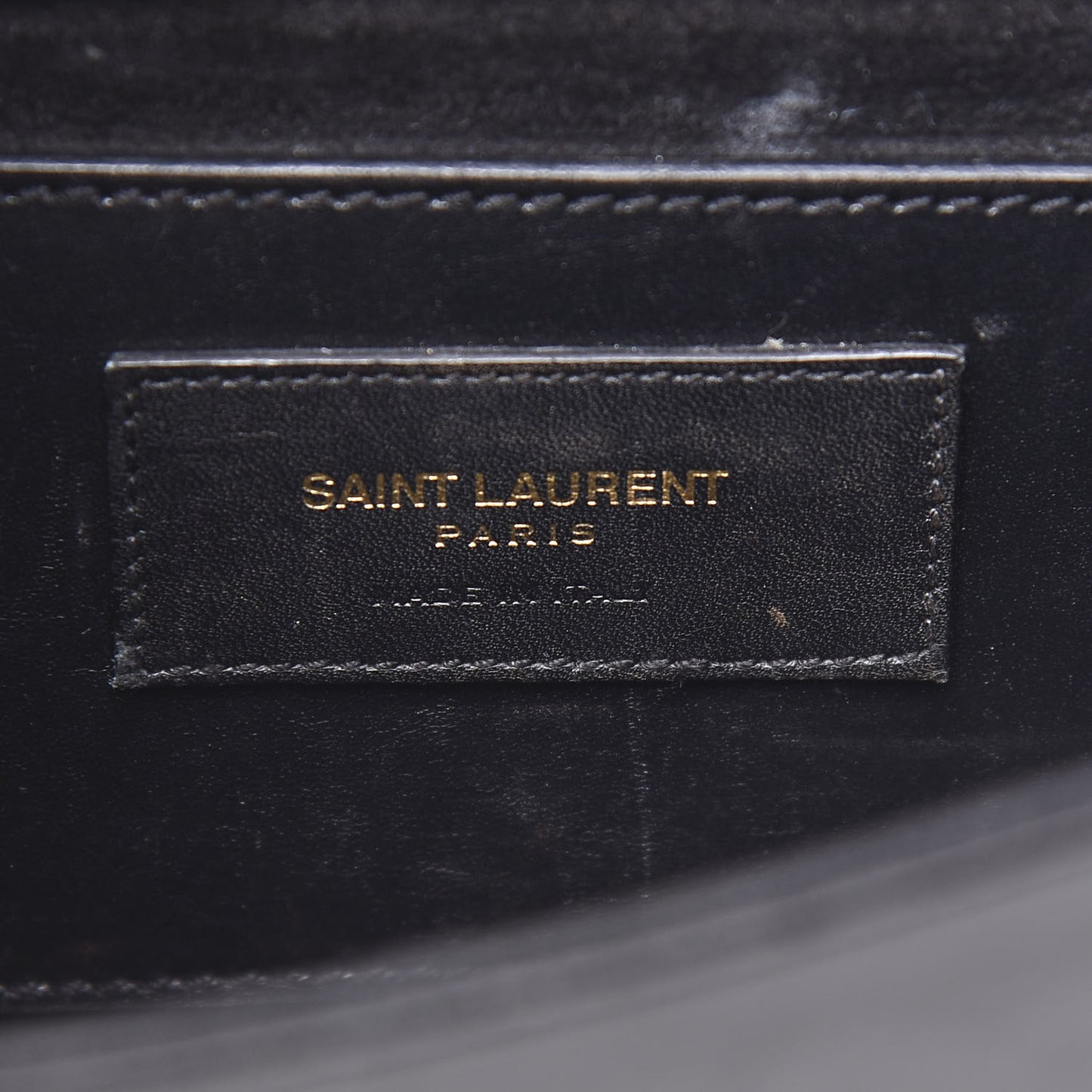 Calfskin Small Classic Monogram Kate Tassel Satchel Black