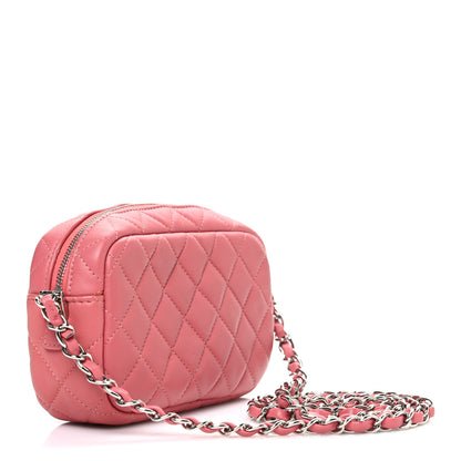 Chanel Lambskin Quilted Small Timeless Camera Case Pink 3 of 10