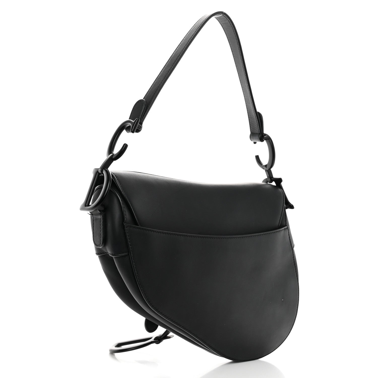 Christian Dior Ultra Matte Calfskin Saddle Bag Black 3 of 12