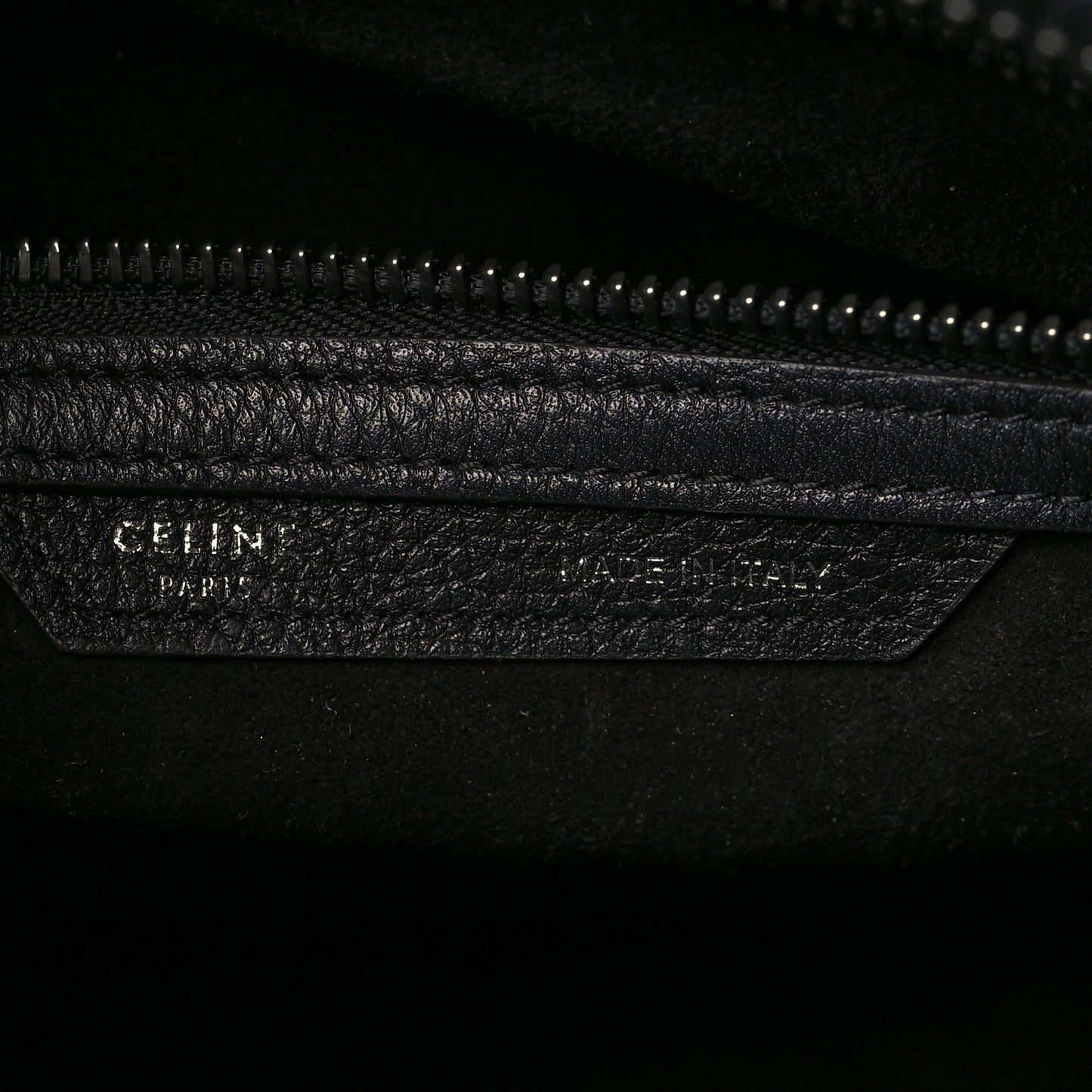 Drummed Calfskin Mini Luggage Black