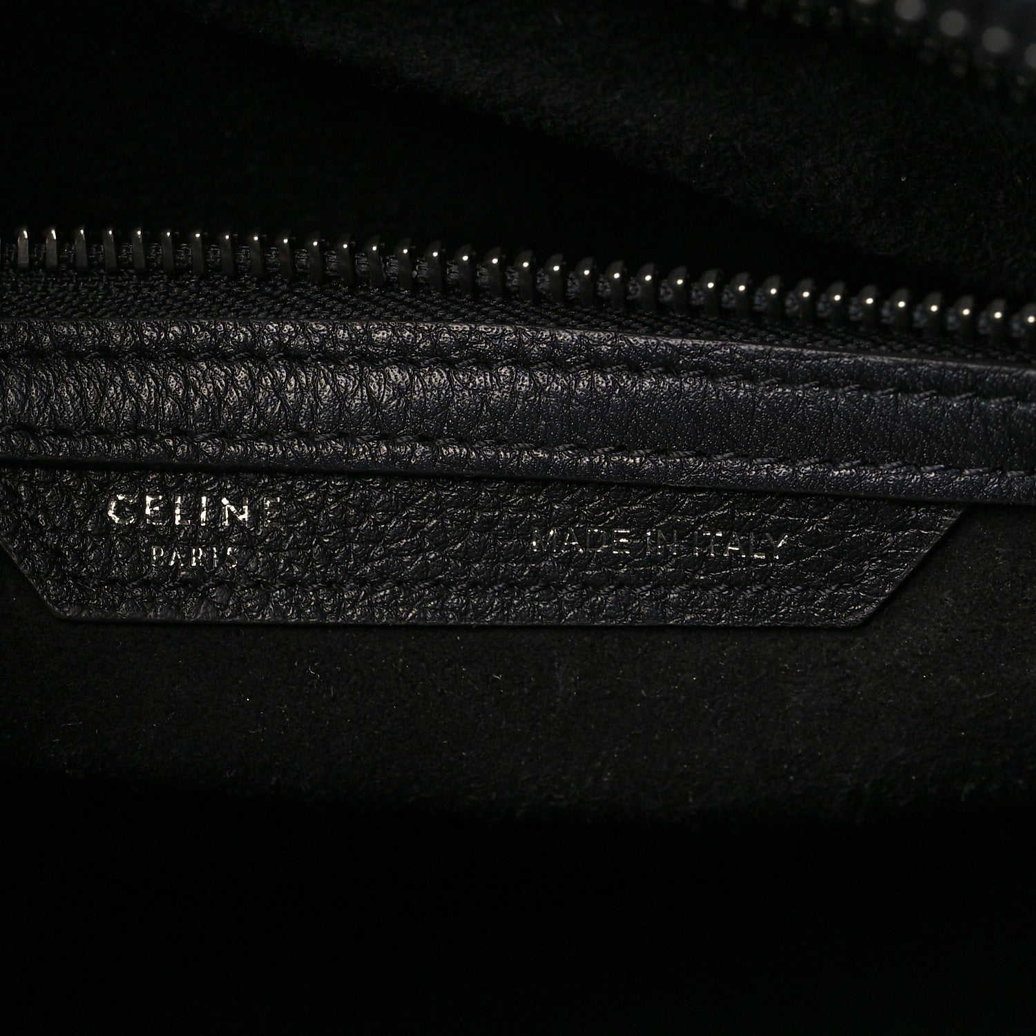 Celine Drummed Calfskin Mini Luggage Black 5 of 7