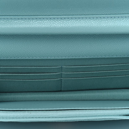 Chanel Caviar Quilted Wallet On Chain WOC Light Blue 5 of 13