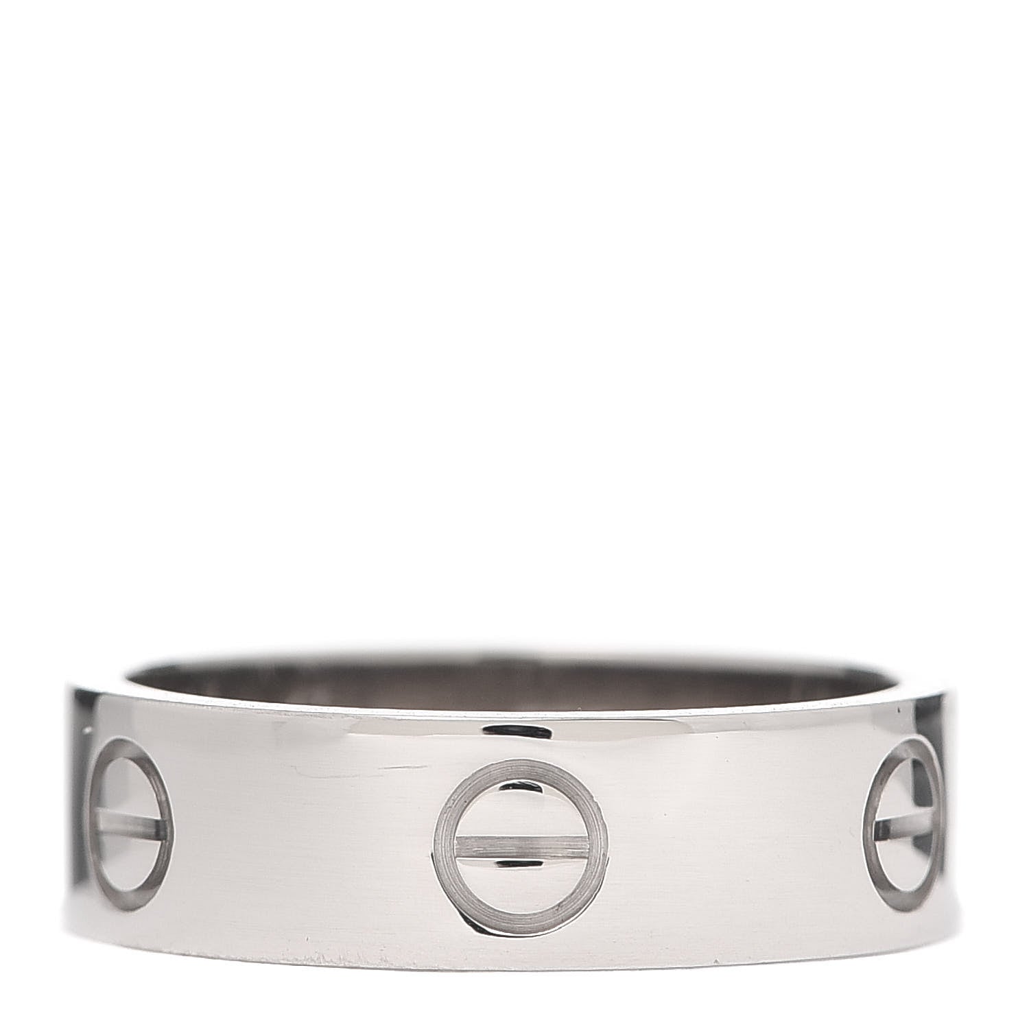 Cartier 18K White Gold 5.5mm LOVE Ring 58 8.25 1 of 5