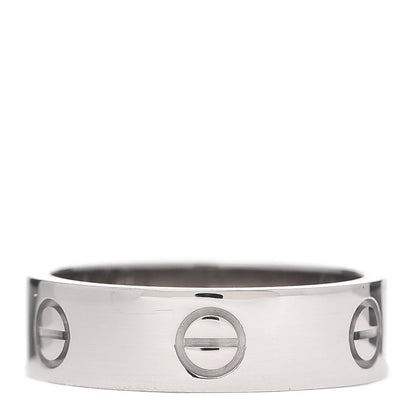 Cartier 18K White Gold 5.5mm LOVE Ring 58 8.25 1 of 5