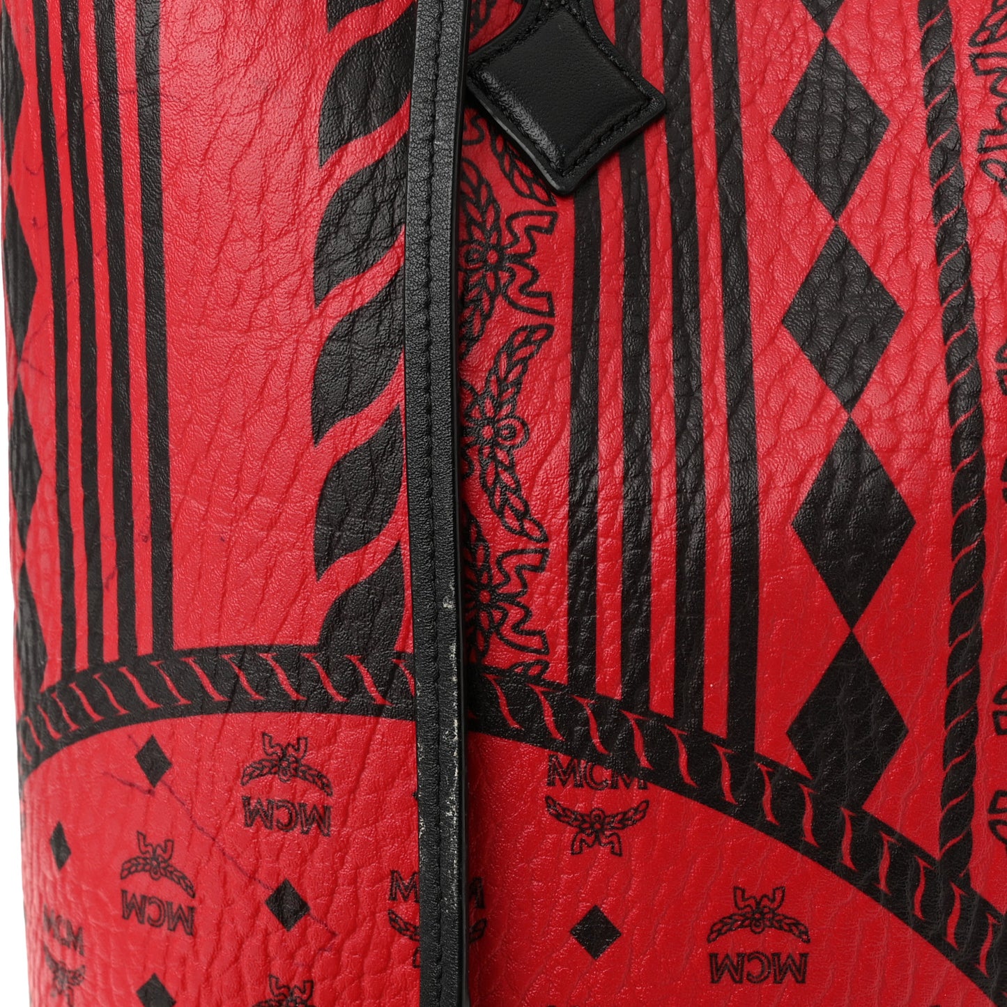 Visetos Baroque Print Kira North South Shopper Tote Red