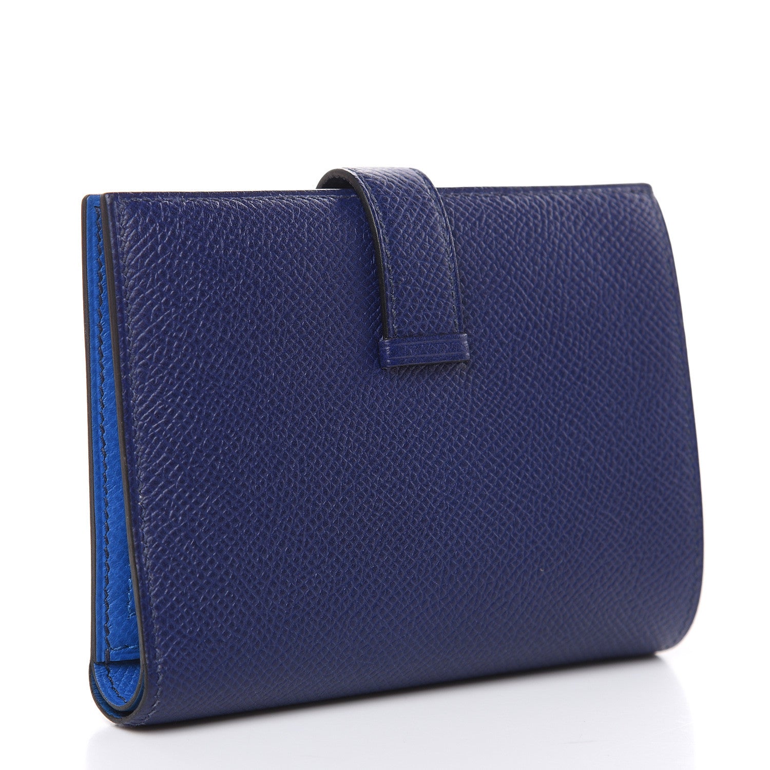 Hermes Epsom Bearn Compact Wallet Bleu Encre Zellige 3 of 8