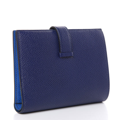 Hermes Epsom Bearn Compact Wallet Bleu Encre Zellige 3 of 8