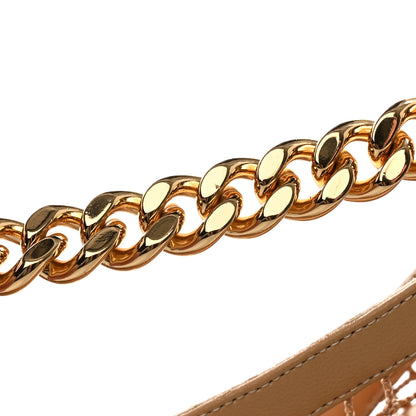 Bottega Veneta Mesh Nappa Chunky Chain Sandals 35.5 Beige Pony 7 of 8