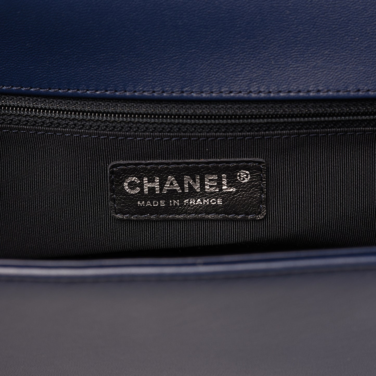 Lambskin Quilted New Medium Boy Flap Dark Blue