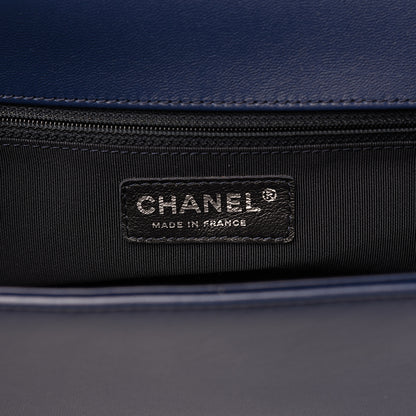 Chanel Lambskin Quilted New Medium Boy Flap Dark Blue 5 of 13