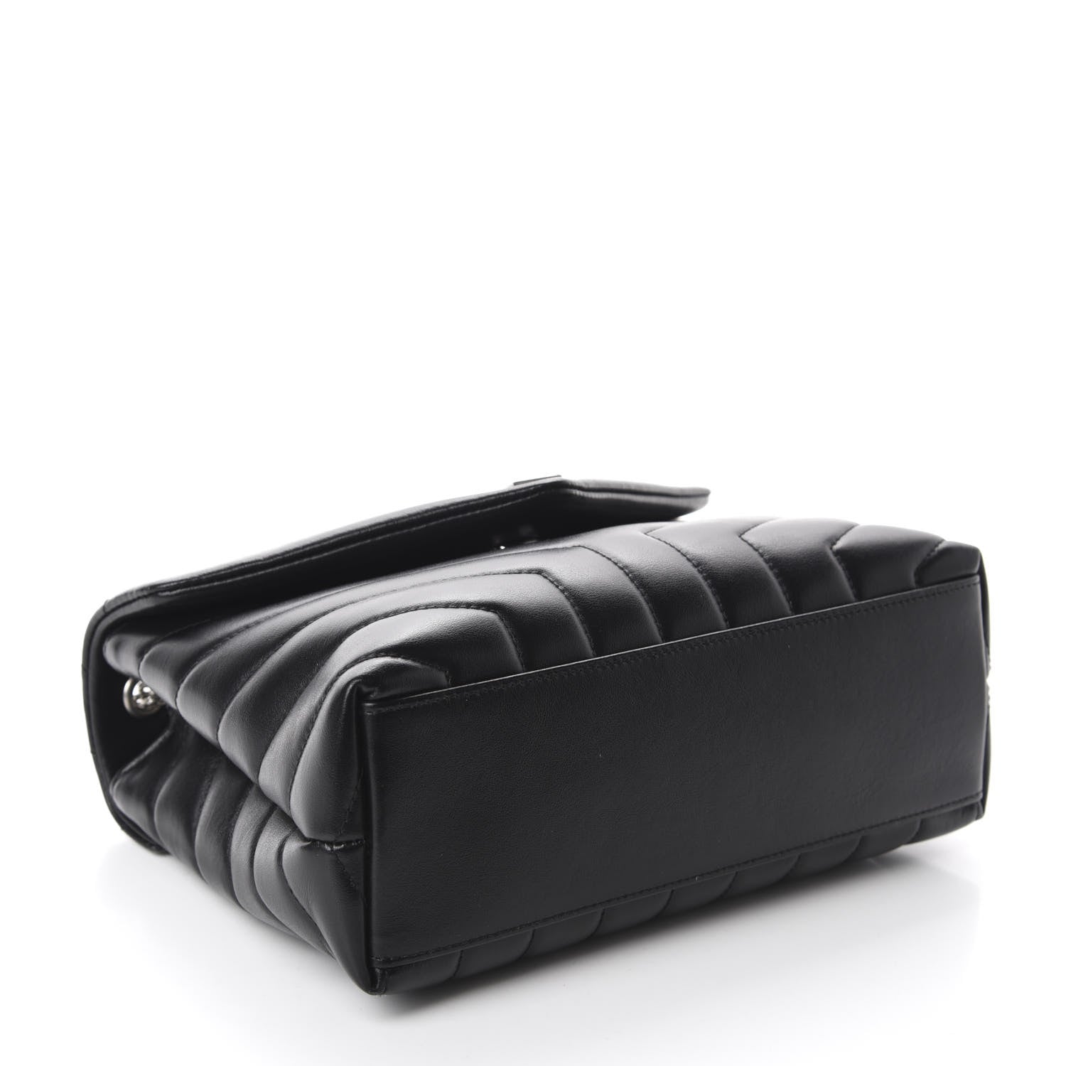 Saint Laurent Calfskin Y Quilted Monogram Small Loulou Chain Satchel Black 4 of 12